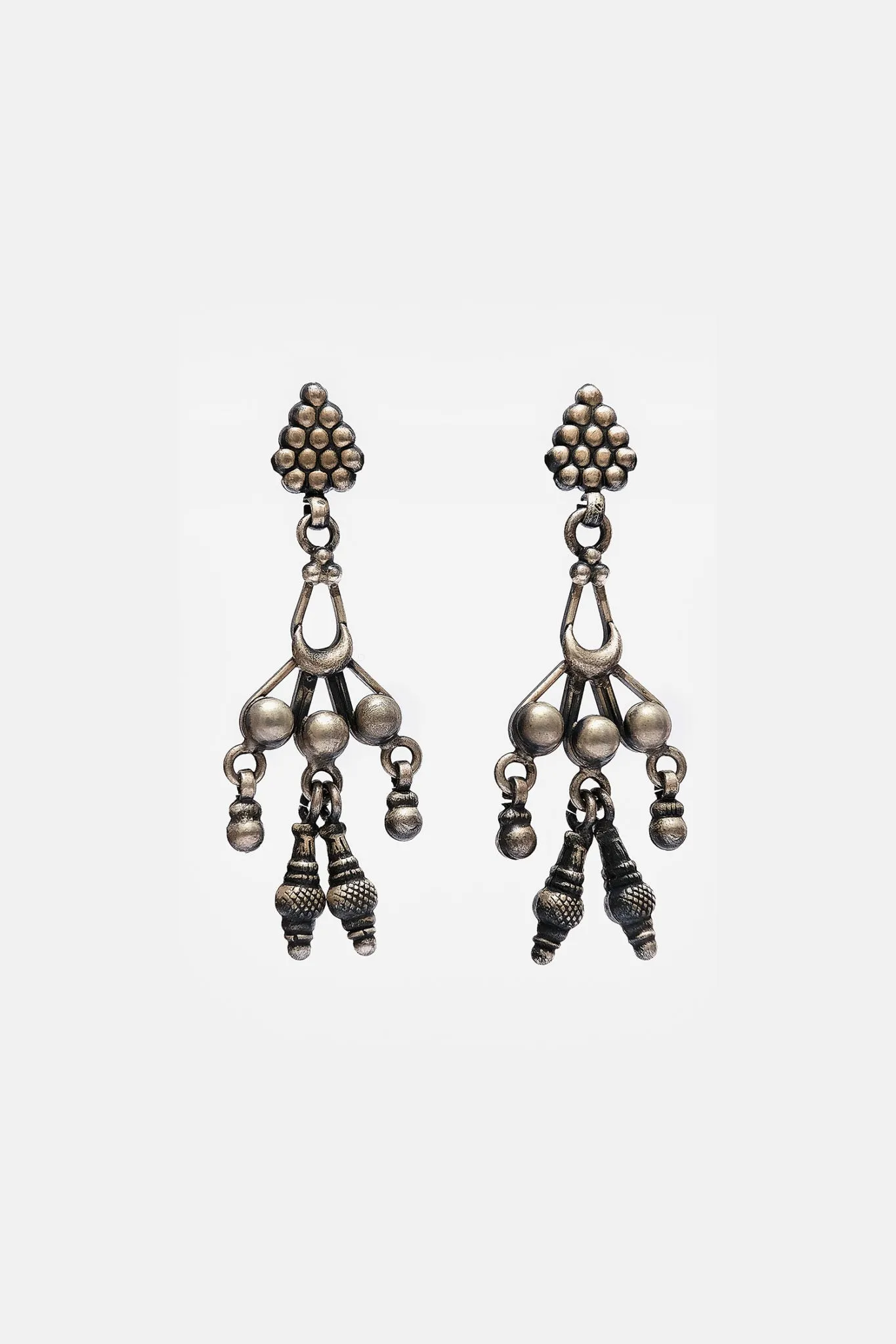 Dana Work Oxidized Silver Earrings