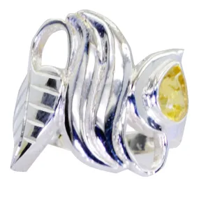 Delicate Gem Citrine Solid Silver Ring Wall Mount Jewelry Organizer