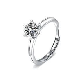 Diamond Simple Proposal Moissanite Ring