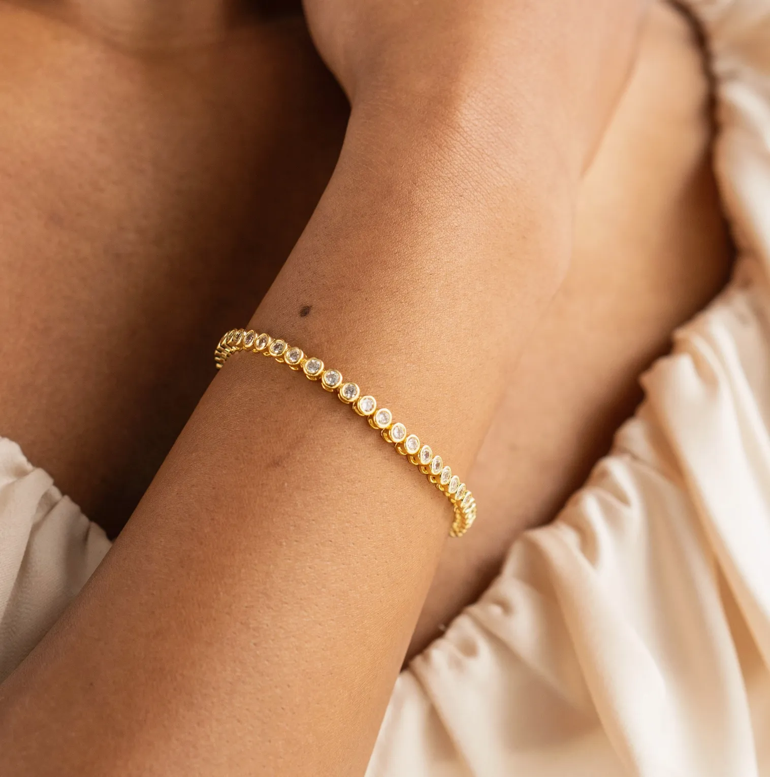 Diamond Tennis Bracelet in Gold