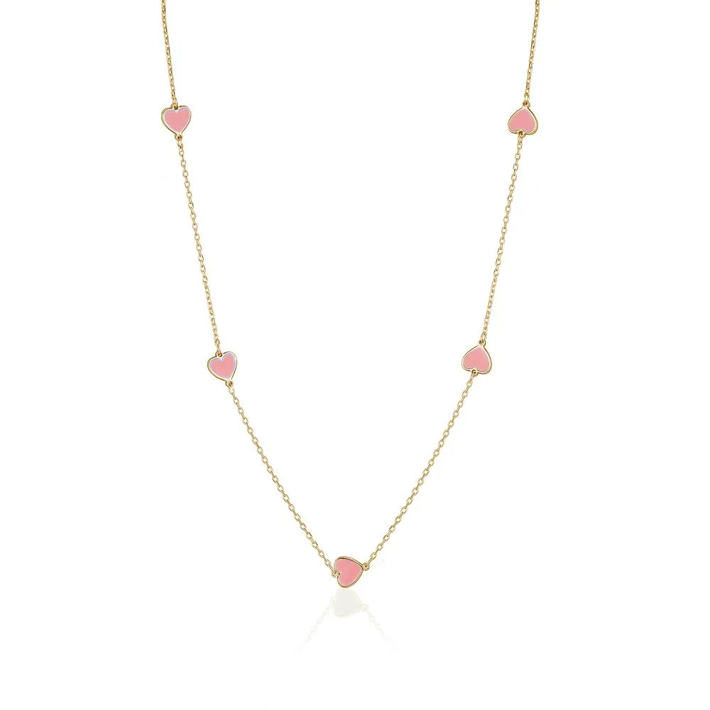 ENAMEL ALL AROUND HEART NECKLACE