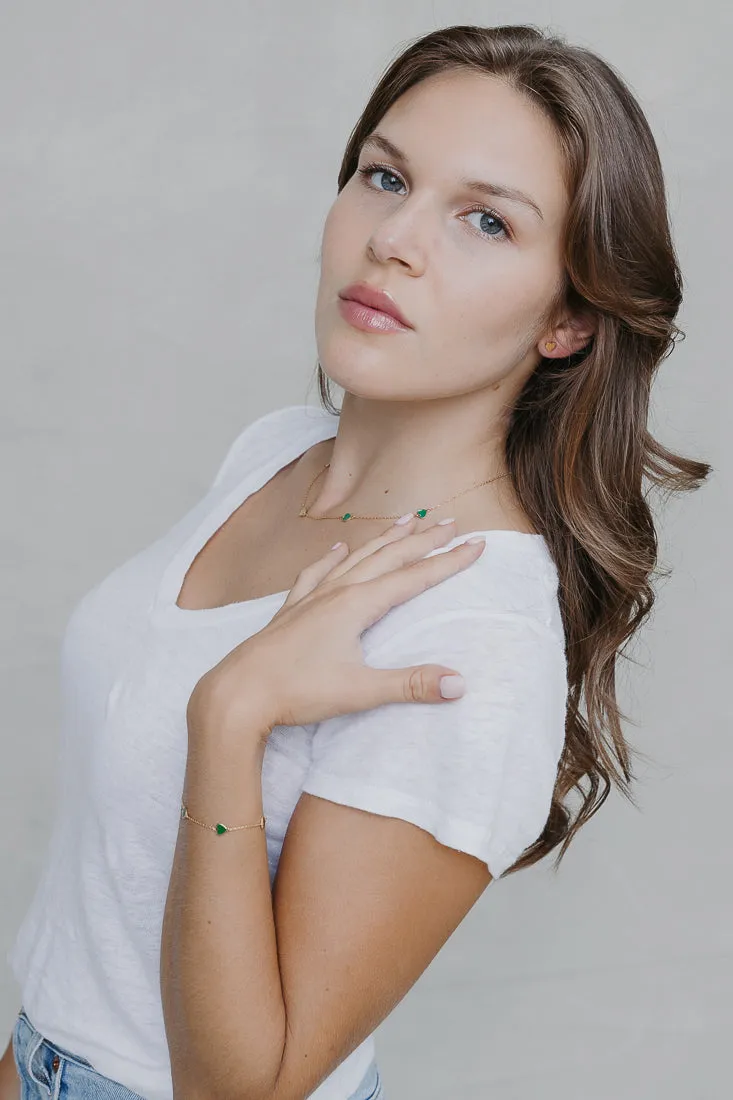 ENAMEL ALL AROUND HEART NECKLACE