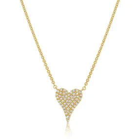 Extra Small Pave Heart Necklace