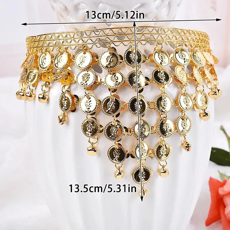 Fashion Metal Coin Head Chain Wedding Hair Accessories