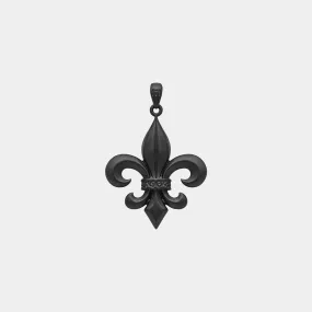 Fleur de Lis Pendant - Black