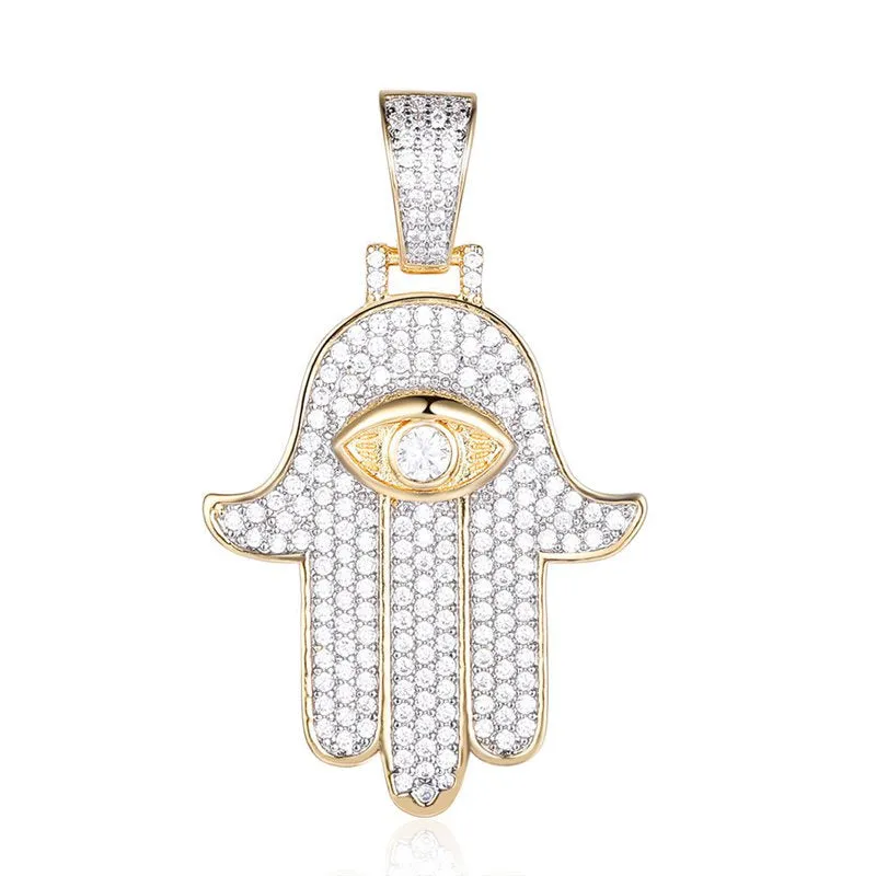 Hamsa Hand Pendant - Gold