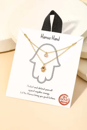 Hamsa Hand Pendant Necklace