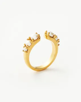 Harris Reed Openness Ring | 18ct Gold Plated Vermeil/Pearl