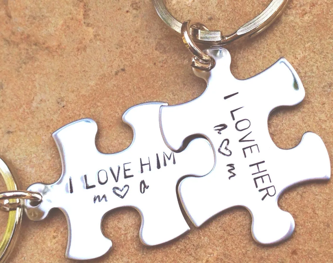 I Belong With You, You Belong With Me, I Love Him, I Love Her,couple keychain, gifts for him and her, anniversary gifts