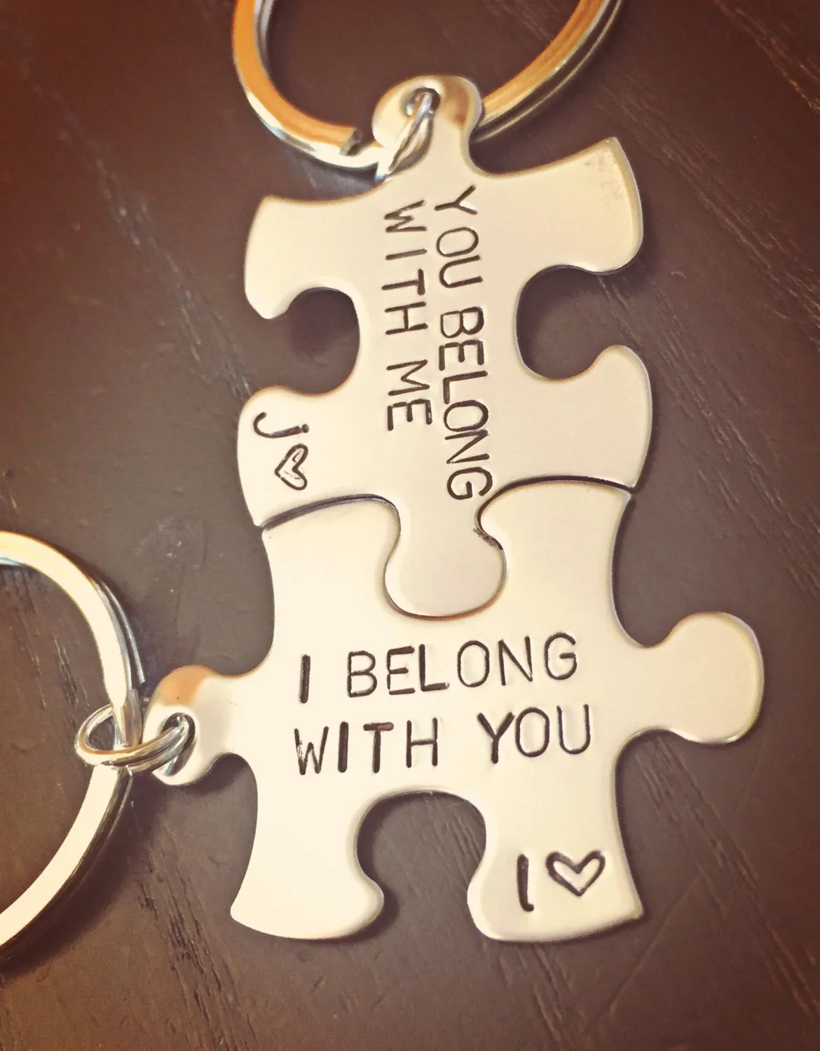 I Belong With You, You Belong With Me, I Love Him, I Love Her,couple keychain, gifts for him and her, anniversary gifts