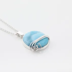 Larimar Round Pendant Josette