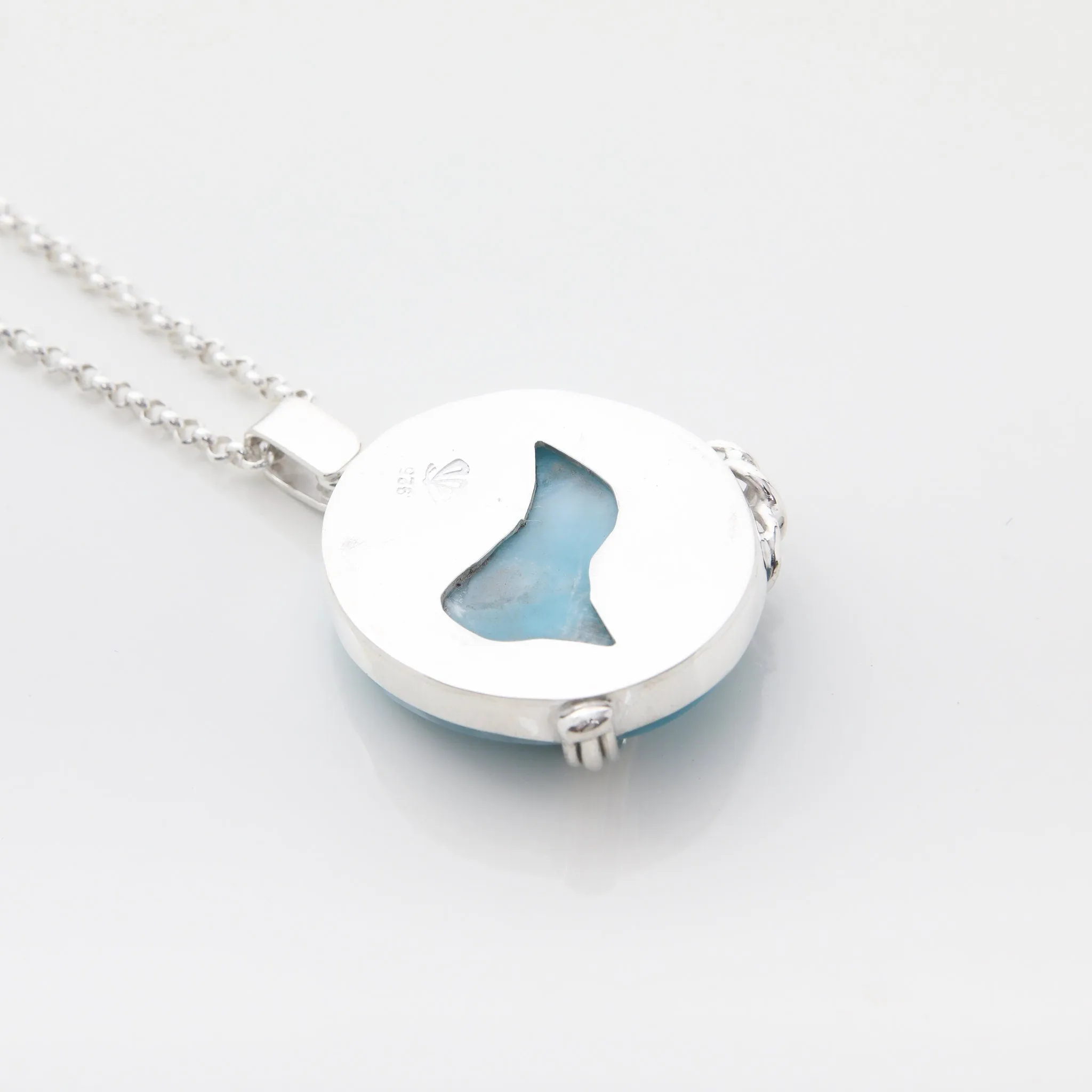 Larimar Round Pendant Josette