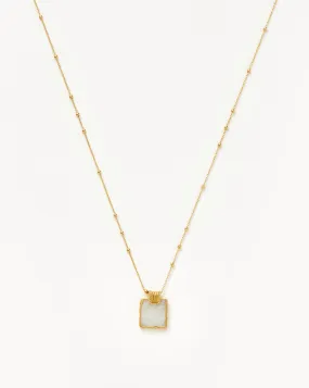 Lena Charm Necklace | 18ct Gold Plated Vermeil/Rainbow Moonstone