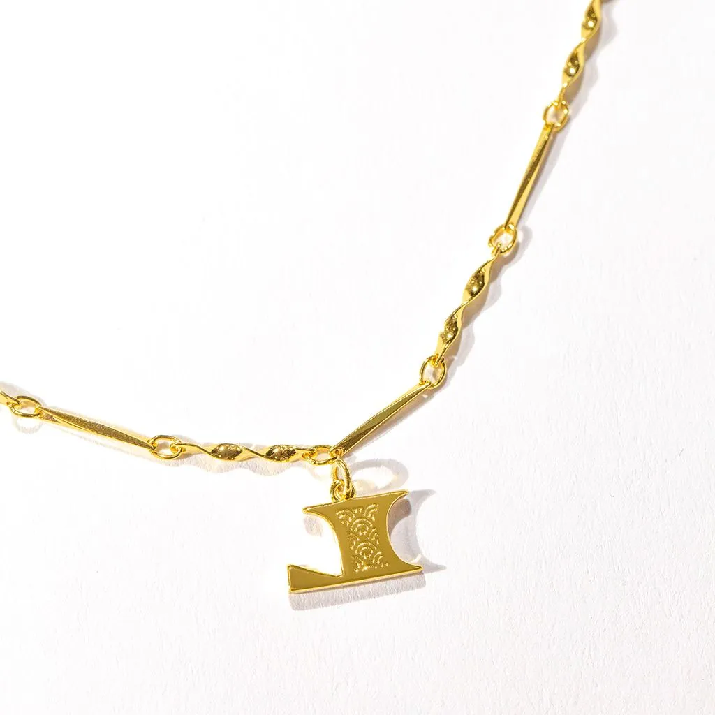 Letter Necklace (L) - Gold