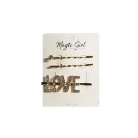 LOVE 1 | Rhinestone Hair Pin 3PCS