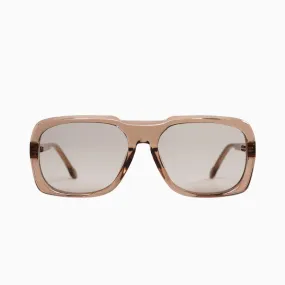 Memoir | Sunglasses - Transparent Mocha w. Rose Gold Metal Trim / Light Brown Lens