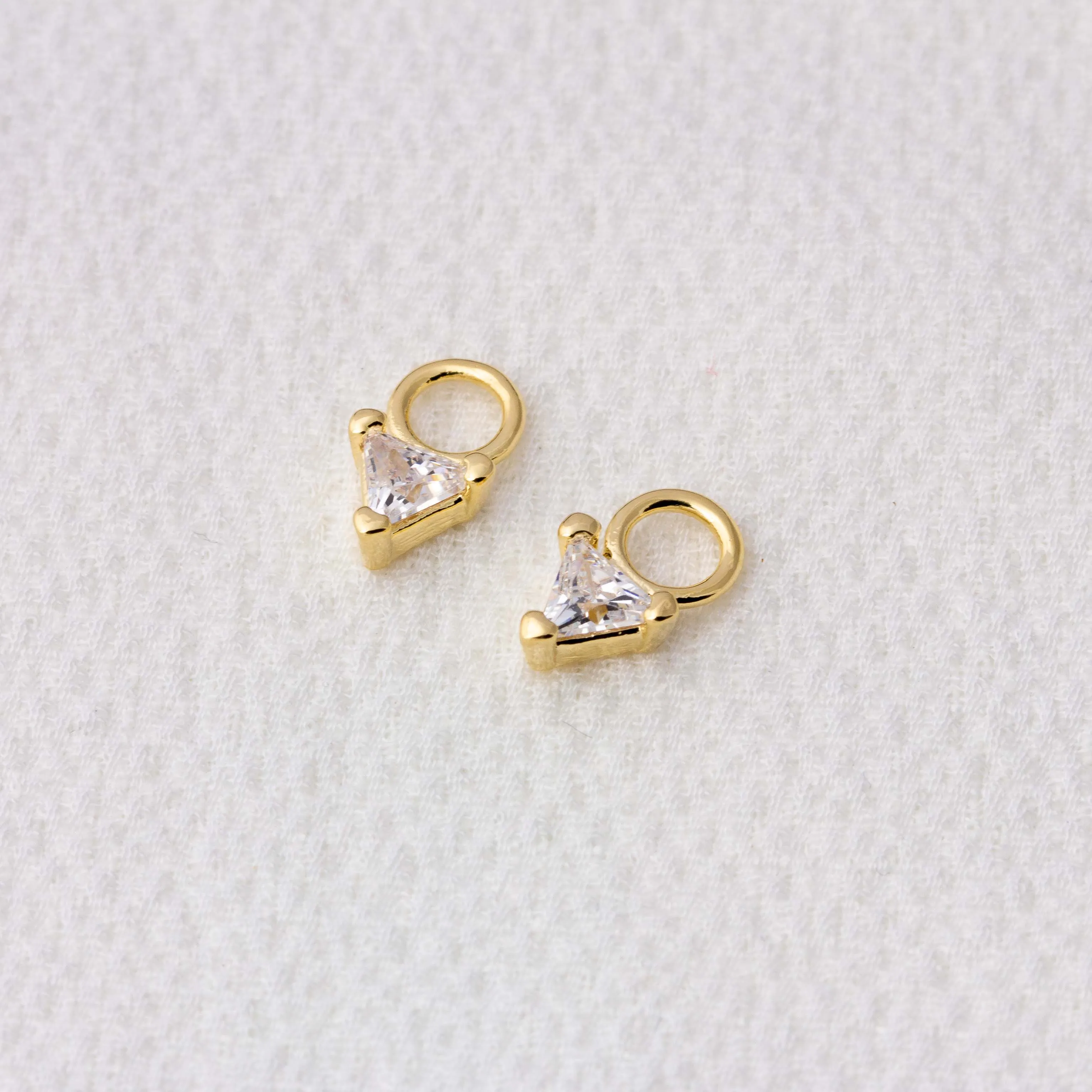 Mini CZ Triangle Earring Charm