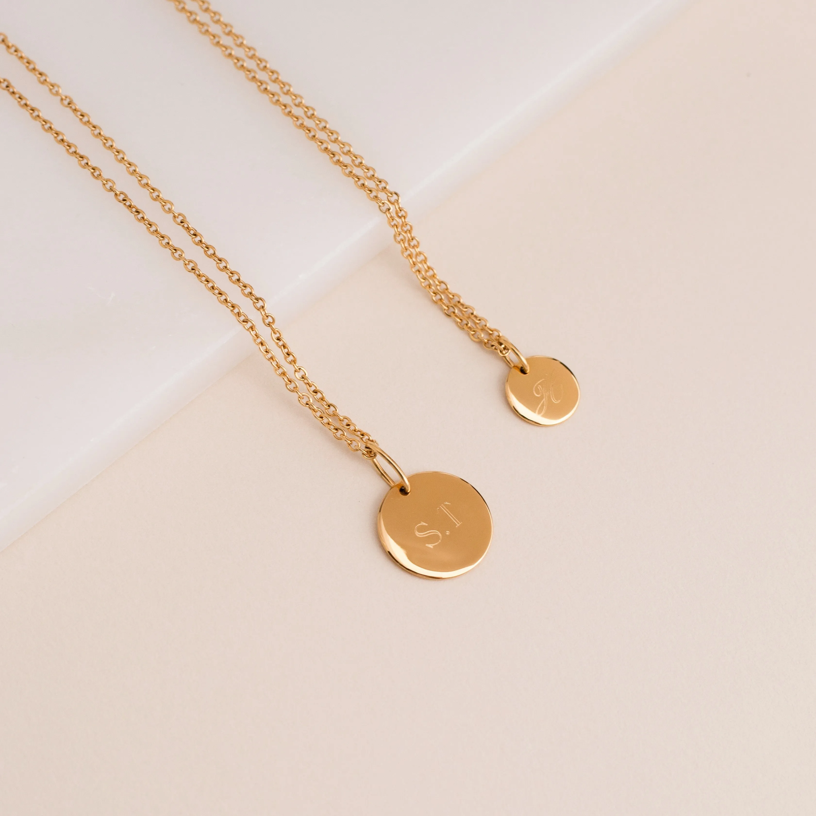 Mini Round Pendant Necklace