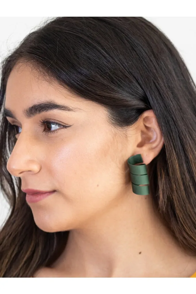 Monica - Triple Earrings - Green