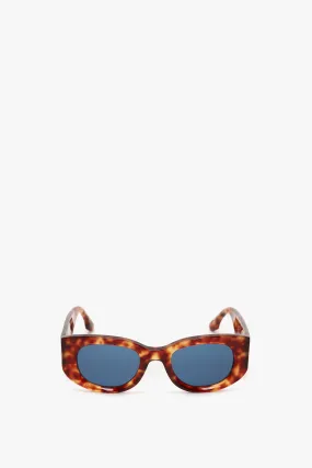 Monogram Detail Sunglasses In Blonde Havana