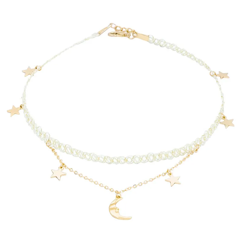 ‘’MOON & STAR‘’LACE CHOKER BY60402