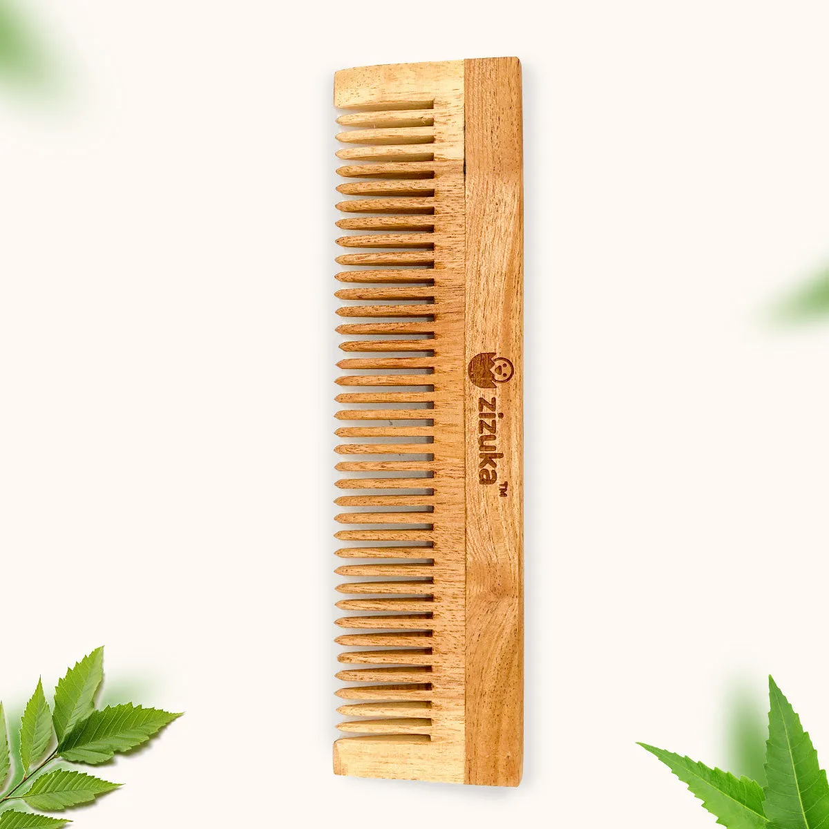 Oil Treated Neem Comb -Wide Tooth, Natural Detangling, Anti-Static