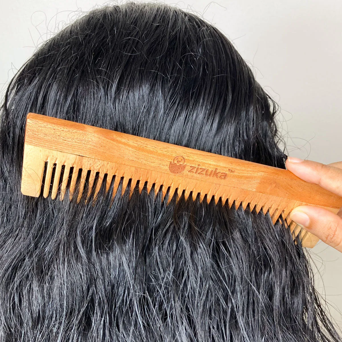 Oil Treated Neem Comb -Wide Tooth, Natural Detangling, Anti-Static