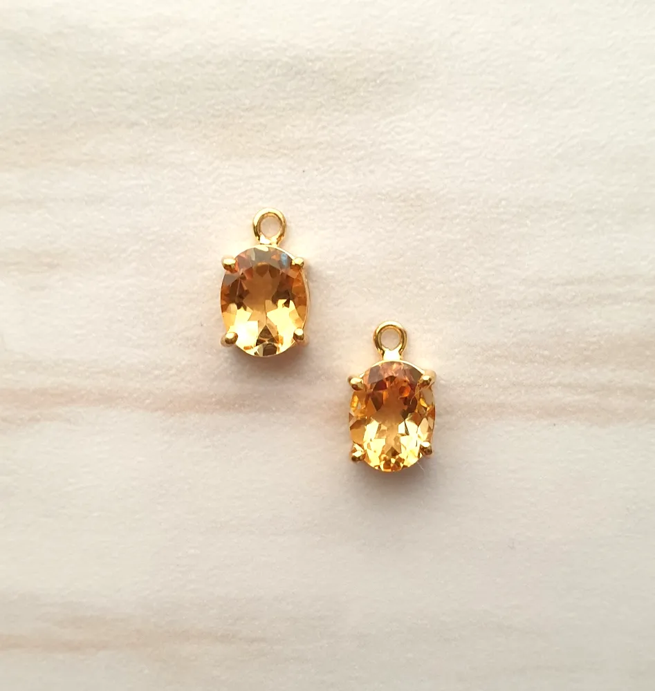 Pink Topaz & Citrine Separates Earrings