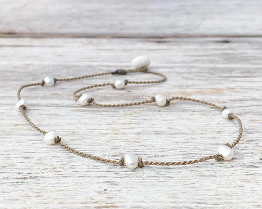 Princess Necklace-0044-White Pearl Baroque Petite