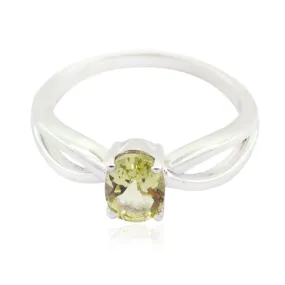 Riyo Desirable Gemstones Lemon Quartz Silver Ring Thanks Giving