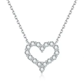 S925 Moissanite Love Heart Necklace