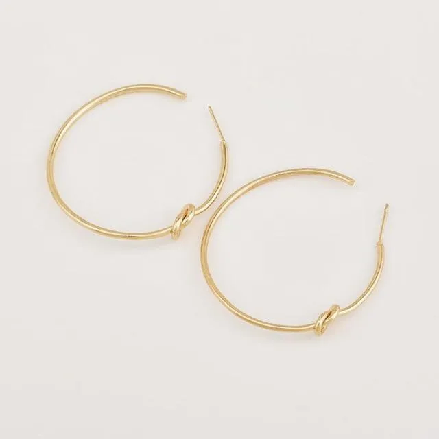 Simple Knot Hoop Earrings