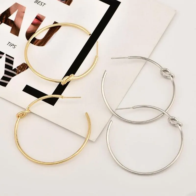 Simple Knot Hoop Earrings