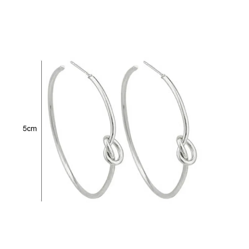 Simple Knot Hoop Earrings