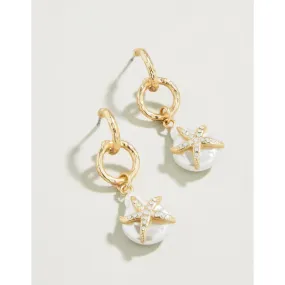 Spartina Starfish Groupie Earrings Pearl