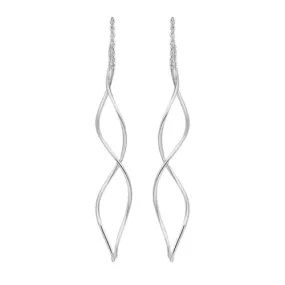 Spiral Threader Chain Earrings