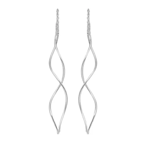 Spiral Threader Chain Earrings