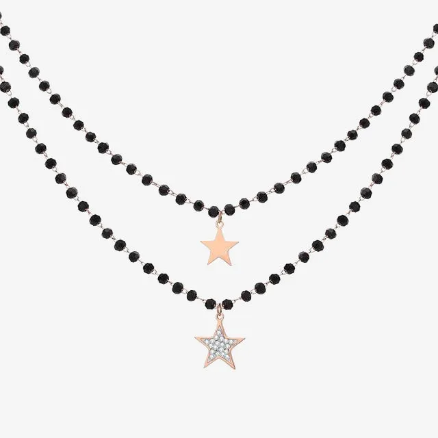 Stainless Steel Star Choker Necklace Women's Jewelry