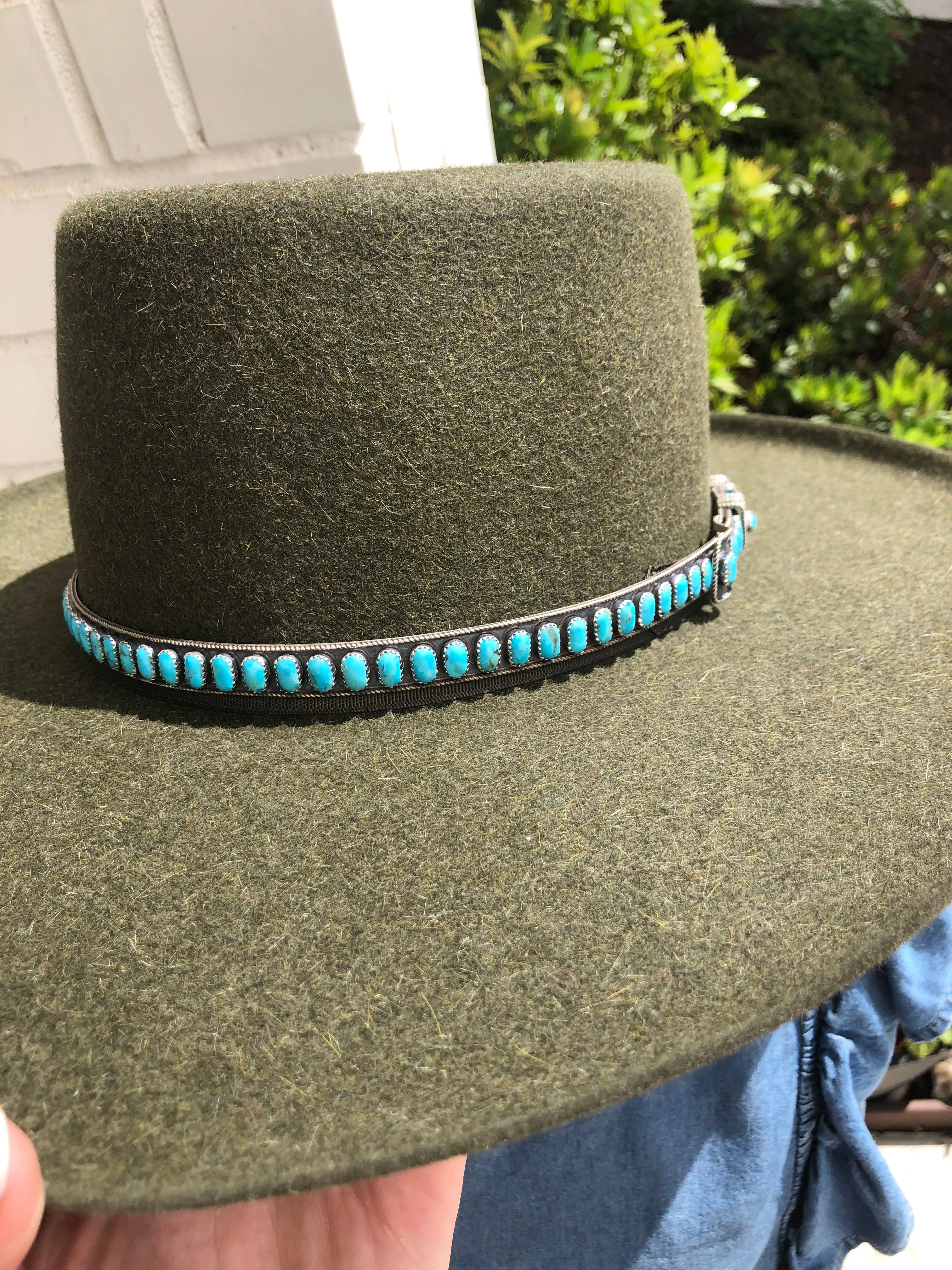 Sterling Silver and Kingman Hat Band