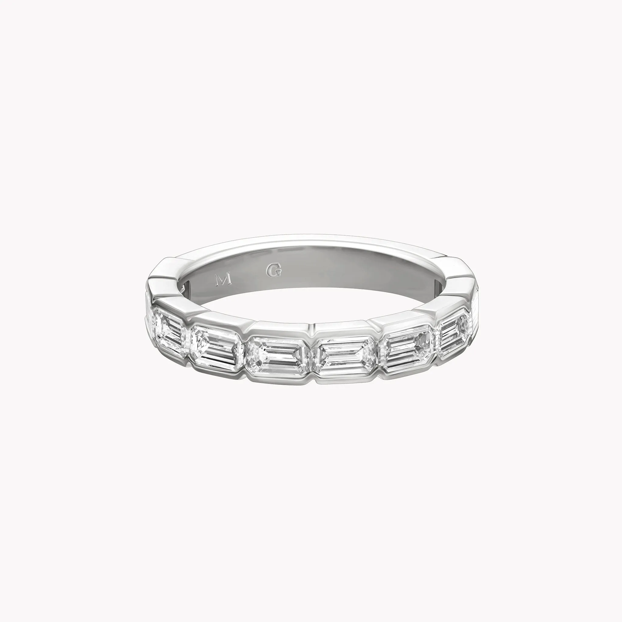 The Alexa Emerald Cut Half Band