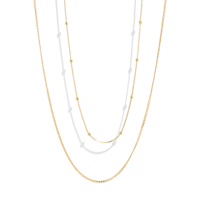 THE ESSENTIAL NECKLACE SET - 18k gold plated