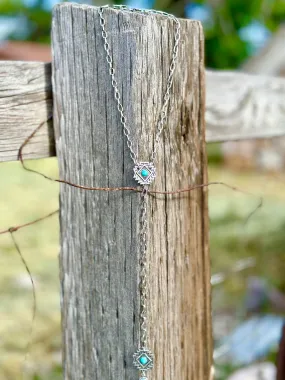 The South Of Austin Turquoise Aztec Rosary Necklace